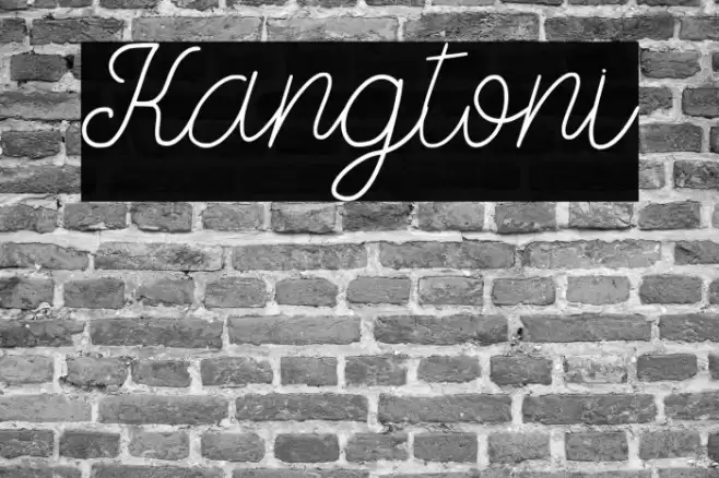 Kangtoni Font examples