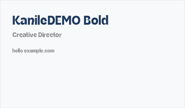 KanileDEMO Bold Business Card