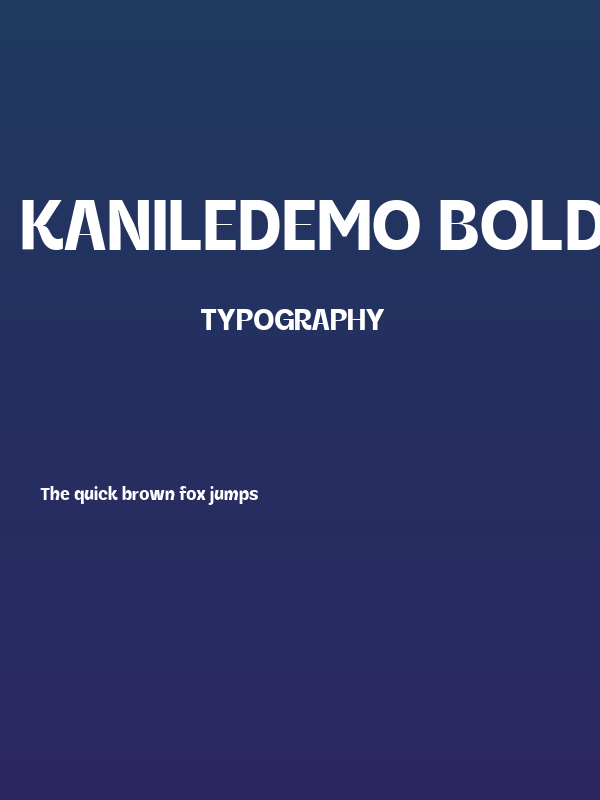 KanileDEMO Bold Poster