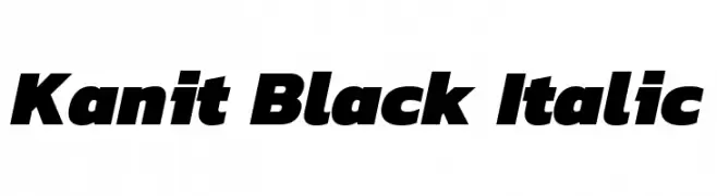 Kanit Black Italic  Fuentes Gratis Descargar