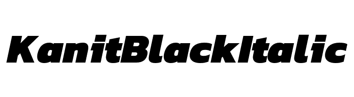 Kanit Black Italic  フリーフォントのダウンロード
