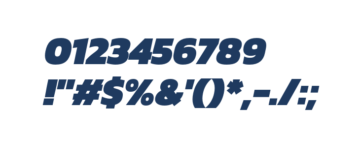 Kanit Black Italic Other Characters