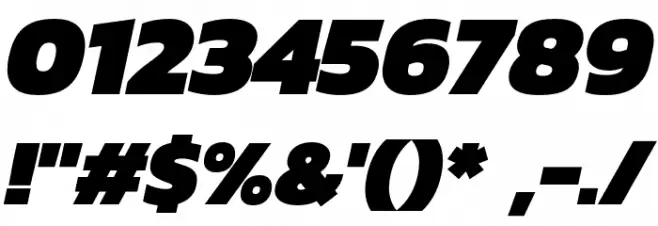 Kanit Black Italic Font OTHER CHARS