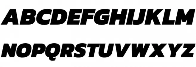 Kanit Black Italic Schriftart Groß