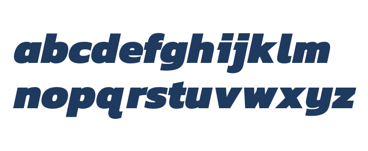 Kanit Black Italic Lowercase