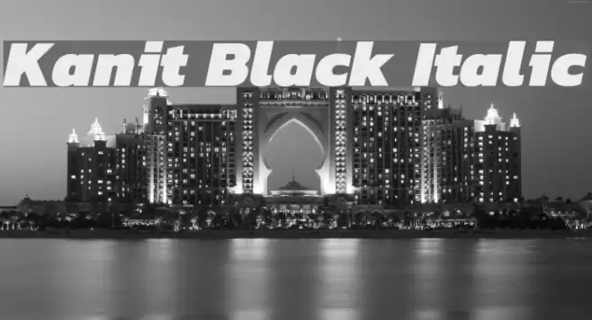 Kanit Black Italic Polices examples