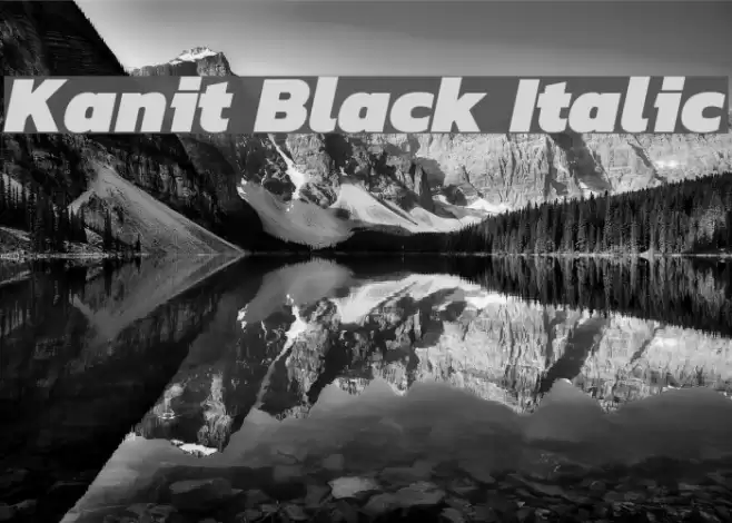 Kanit Black Italic Polices examples
