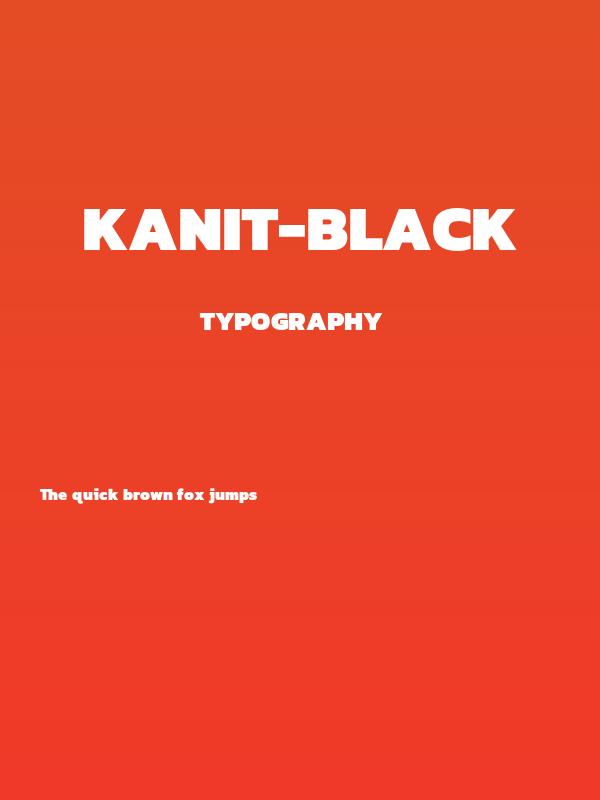 Kanit-Black Poster
