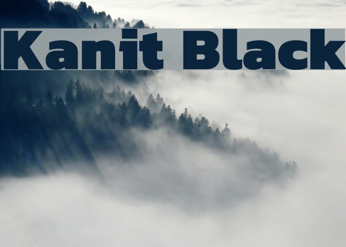 Kanit Black Font examples