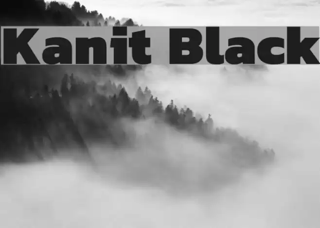 Kanit Black Font examples