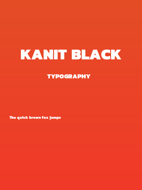 Kanit Black Poster