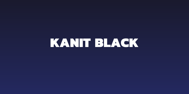 Kanit Black Social Header