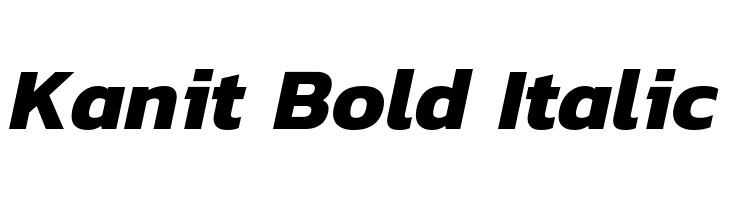 Kanit Bold Italic Font
