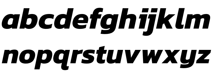 Kanit Bold Italic Font LOWERCASE