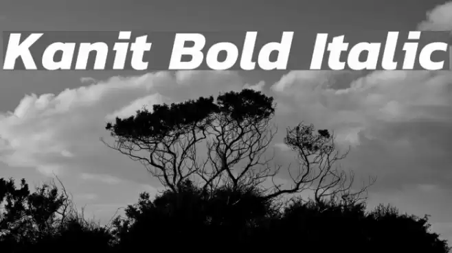 Kanit Bold Italic examples