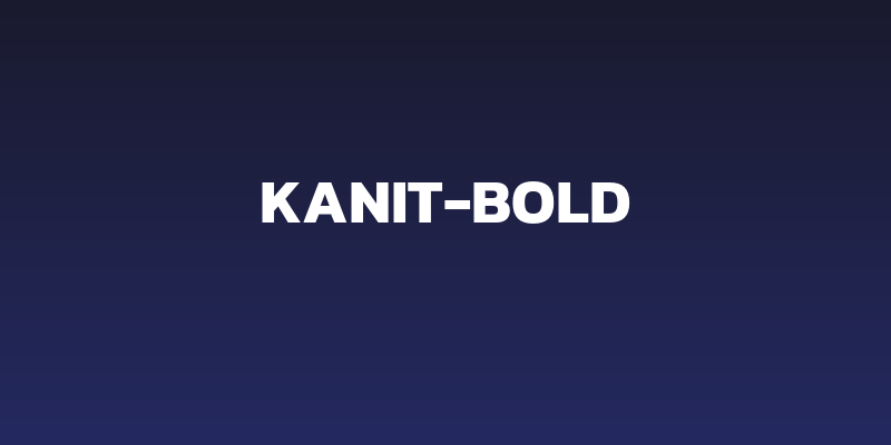 Kanit-Bold Social Header