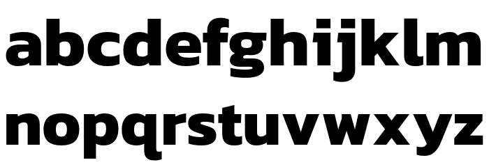 Kanit-Bold Font LOWERCASE