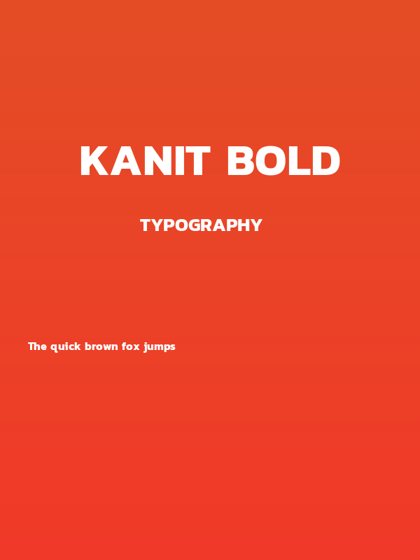 Kanit Bold Poster