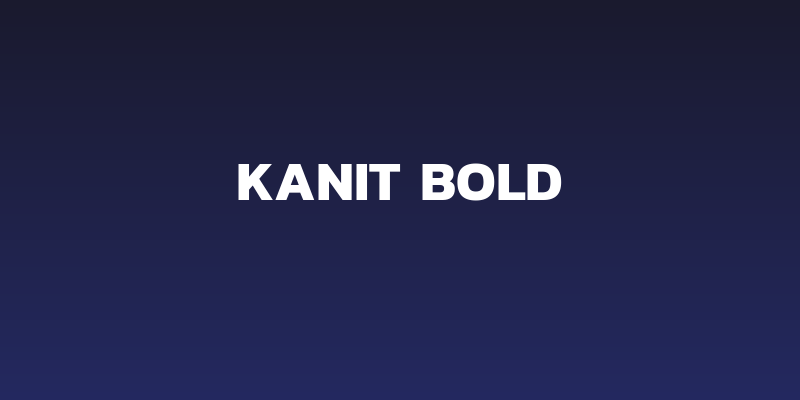 Kanit Bold Social Header