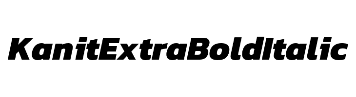 Kanit ExtraBold Italic  font caratteri gratis