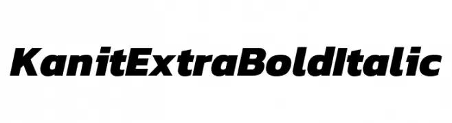 Kanit ExtraBold Italic  baixar fontes gratis