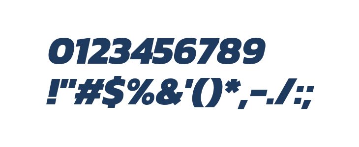 Kanit ExtraBold Italic Other Characters