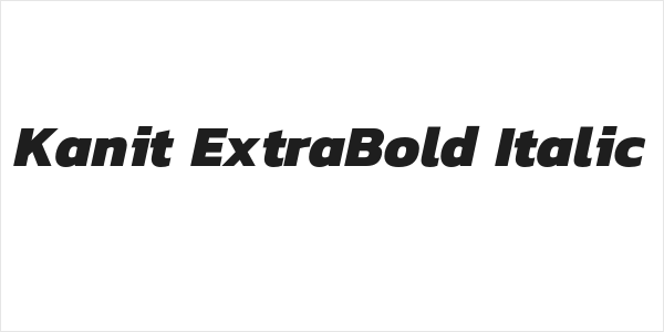 Kanit ExtraBold Italic Logo