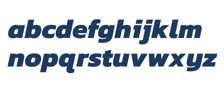 Kanit ExtraBold Italic Lowercase