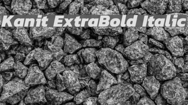 Kanit ExtraBold Italic Font examples