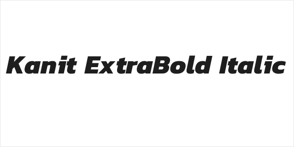 Kanit ExtraBold Italic Logo