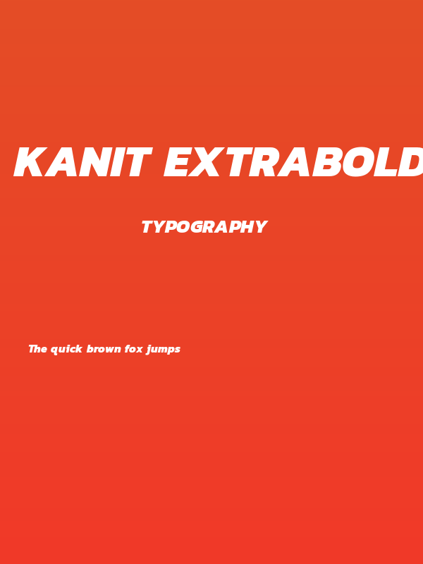 Kanit ExtraBold Italic Poster