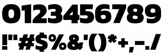 Kanit ExtraBold Font OTHER CHARS