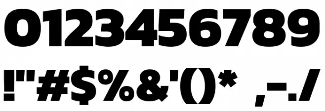 Kanit-ExtraBold Font OTHER CHARS