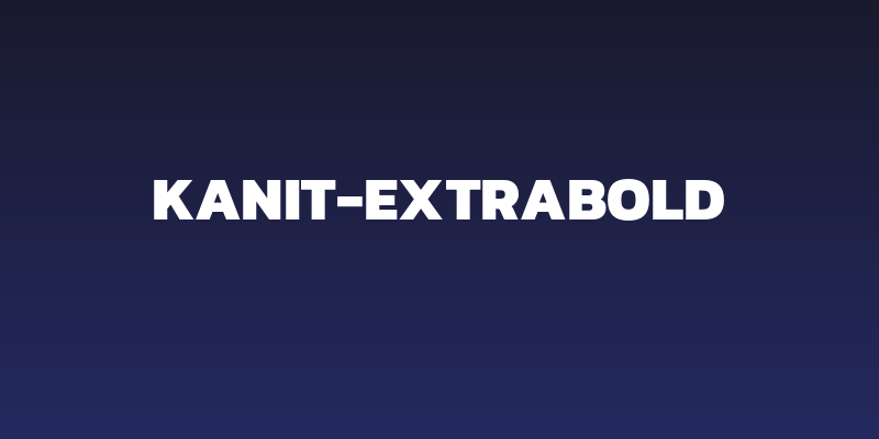 Kanit-ExtraBold Social Header