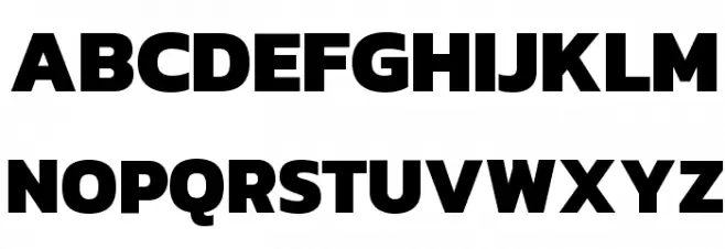 Kanit ExtraBold Шрифта ВЕРХНИЙ