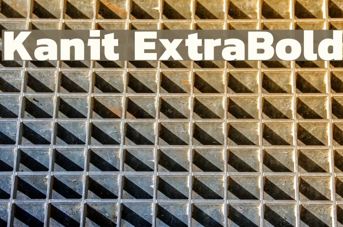 Kanit ExtraBold Font examples