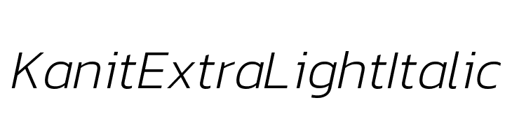 Kanit ExtraLight Italic  Frei Schriftart Herunterladen