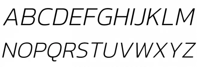 Kanit ExtraLight Italic Fonte MAIÚSCULAS