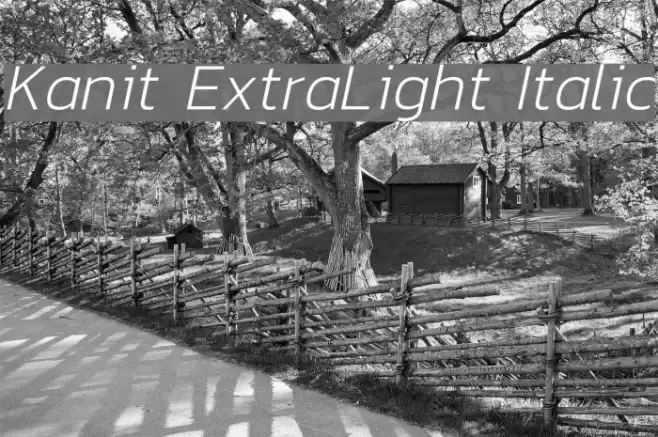 Kanit ExtraLight Italic Font examples