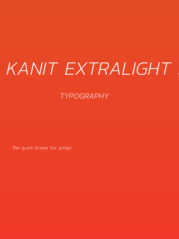 Kanit ExtraLight Italic Poster
