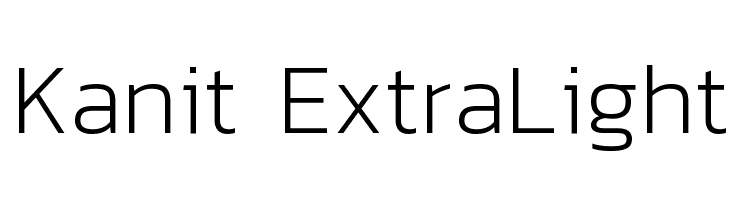 Kanit ExtraLight Font