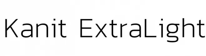 Kanit ExtraLight  Frei Schriftart Herunterladen