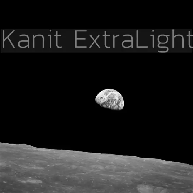 Kanit ExtraLight Font examples