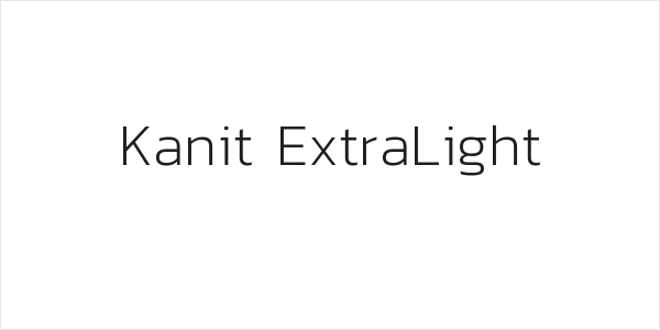 Kanit ExtraLight Logo