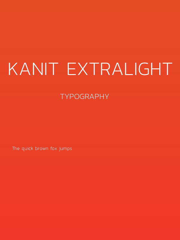 Kanit ExtraLight Poster