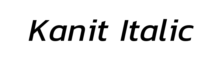 Kanit Italic Font
