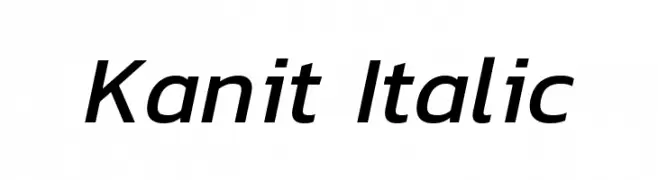 Kanit Italic  Frei Schriftart Herunterladen