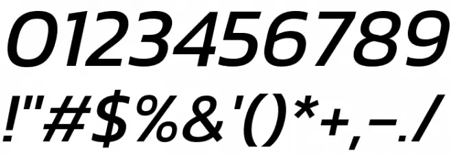 Kanit Italic Font OTHER CHARS