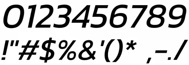 Kanit Italic Font OTHER CHARS