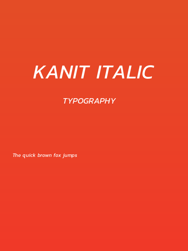 Kanit Italic Poster